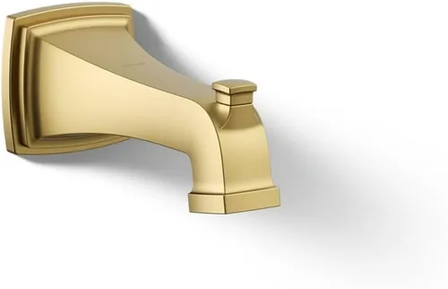 Vista 18 de KOHLER 27406-BL Riff - Boquilla de baño para montaje en pared con desviador y conexión deslizante, grifo de bañera, color negro mate