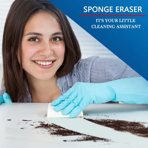 Vista 7 de Paquete de 100 borradores mágicos de esponja, esponja de espuma de melamina extragrande, esponjas multifuncionales de limpieza para el hogar