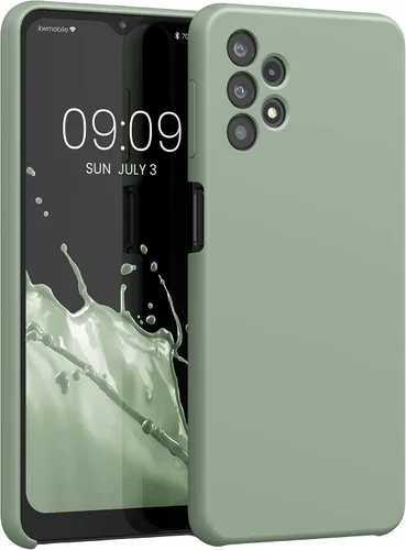 Vista 299 de kwmobile Funda Compatible con Samsung Galaxy A14 5G - Funda de teléfono de TPU y silicona con acabado suave - Verde Lima
