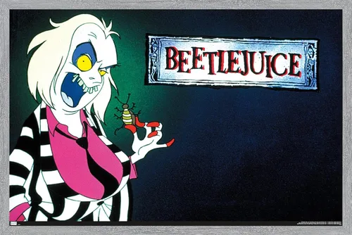 Vista 13 de Trends International Beetlejuice: Animado - Póster de pared de arte clave, 14.72 x 22.37 pulgadas, versión enmarcada de madera de granero Versión