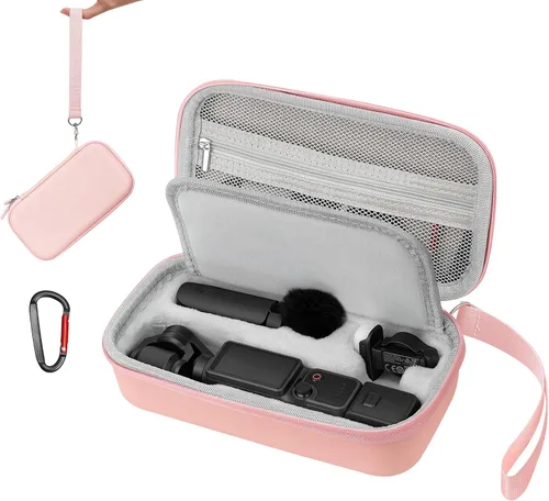 Vista 10 de AMAZEAR Funda de transporte portátil para DJI OSMO Pocket 4 / Xtra Muse, Pocket4 accesorios bolsa rígida para protección, almacenamiento Negro