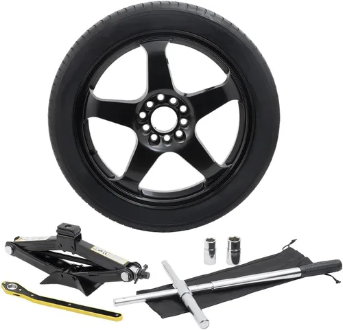 Vista 6 de Modern Spare Kit completo de neumáticos de repuesto compactos con funda de transporte, se adapta a Lucid Air 2022-2026 (excepto zafiro)