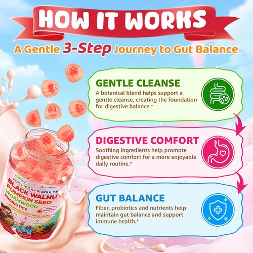 Vista 4 de Gomitas Para Clean para niños de 4 años y adultos, apoyo suave