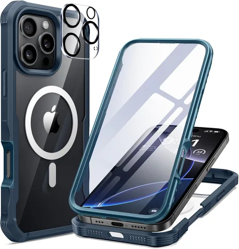 Vista 19 de seacosmo Funda para iPhone Air, Parachoques de Cuerpo Completo con Pantalla de Vidrio Templado 9H Integrada y Protector de Lente de Cámara