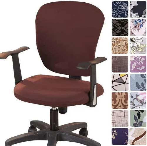 Vista 30 de Melaluxe - Funda para silla de oficina de computadora, funda universal protectora y elástica, cubierta elástica para silla giratoria