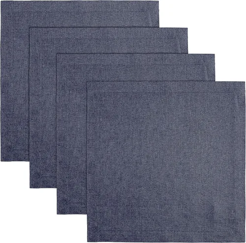 Vista 112 de Solino Home Juego de 4 manteles individuales blancos de 100 % lino puro de 14 x 14 pulgadas para invierno, San Valentín, primavera, Pascua, Fete