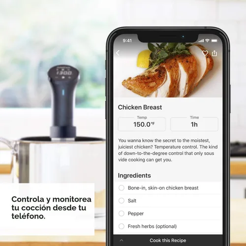 Vista 4 de Anova Culinary Sous Vide Precision Cooker 2.0 (WiFi), 1000 vatios