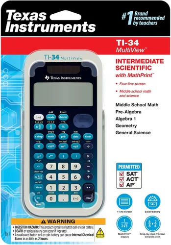 Vista 10 de Calculadora científica TI-34 MultiView, LCD de 16 dígitos, Azul