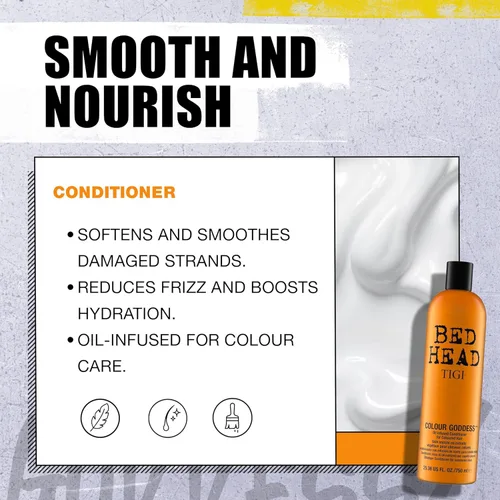 Vista 6 de Tigi Bed Head. Champú y acondicionador Colour Goddess 2 x 750 mililitros.