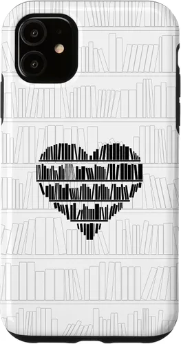 Vista 8 de Bookworm Book Lover Minimalist Heart White Case for iPhone 17