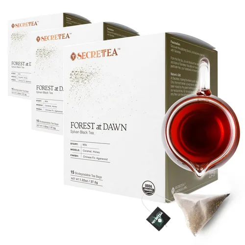 Vista 12 de Té suelto Pu-erh de cacao orgánico I POWERFUL Detox Immune I Heart & Digestion Support, paquete a granel de 12 oz Por T SECRETEA, Treasure Box