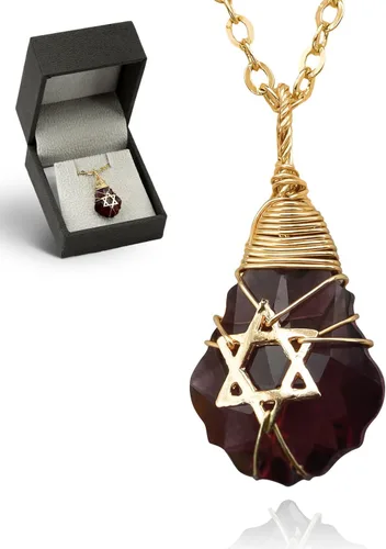 Vista 49 de Collar de estrella de David para mujeres y hombres, collar de estrella judía relleno de oro de 14 quilates, collar de Israel