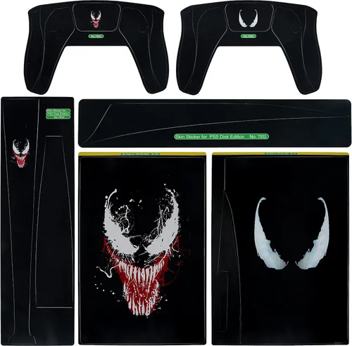 Vista 2 de Juego de fundas para consola PS5 y controlador PS5, calcomanías para PS5 edición digital, kit de calcomanías Ven (edición digital)