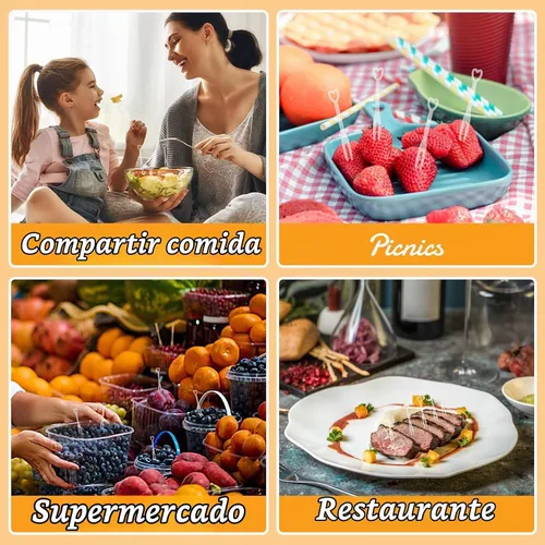 Vista 6 de COMNICO Tenedores de plástico para tartas de frutas, 100 piezas