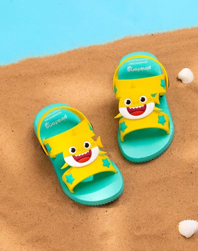 Vista 2 de Baby Shark Sandalias para niños y niñas con correa de apoyo para el verano