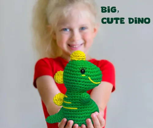 Vista 9 de Amigo Rumi Kit de Ganchillo para Principiantes de Dinosaurio Lindo - Aprende Cómo Hacer Ganchillo Kit de Inicio - Tutoriales en Video de 3+ Horas
