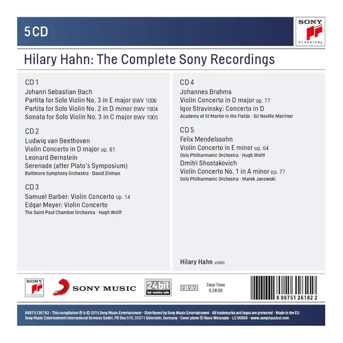 Vista 3 de Hilary Hahn The Complete Sony Recordings