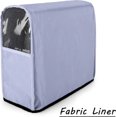 Vista 5 de CURMIO Funda antipolvo para cafetera compatible con Keurig K-Mini y K-Mini Plus, funda para máquina de café con bolsillos para K Cup, solo funda