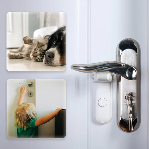 Vista 3 de Cerradura de palanca de puerta a prueba de niños, manija de puerta a prueba de bebés, manija de puerta a prueba de niños, cerraduras de puerta