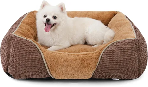 Vista 30 de MIXJOY Cama Ortopédica Rectangular Lavable para Perros Pequeños, Medianos y Grandes, Suave Calmante, Cama Duradera para Cachorros Durmientes Cojín
