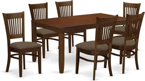 Vista 11 de East West Furniture LYVA5-ESP-C - Juego de mesa de cocina de 5 piezas para 4 personas, incluye una mesa de comedor rectangular con hojas de mariposa