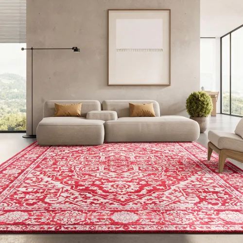 Vista 36 de Safavieh - Alfombra de 2 x 4 pies de la colección Brentwood color marfil y azul marino, alfombra que no suelta pelusas con diseño desgastado