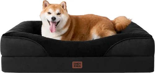 Vista 12 de EHEYCIGA Cama ortopédica para perros medianos, sofá cama de espuma viscoelástica con lados, forro impermeable y funda extraíble lavable, sofá