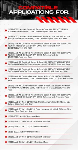 Vista 2 de R1 Concepts Frenos y rotores delanteros y traseros, rotores de freno en blanco, rotores de freno de disco delanteros y traseros, compatible con Audi