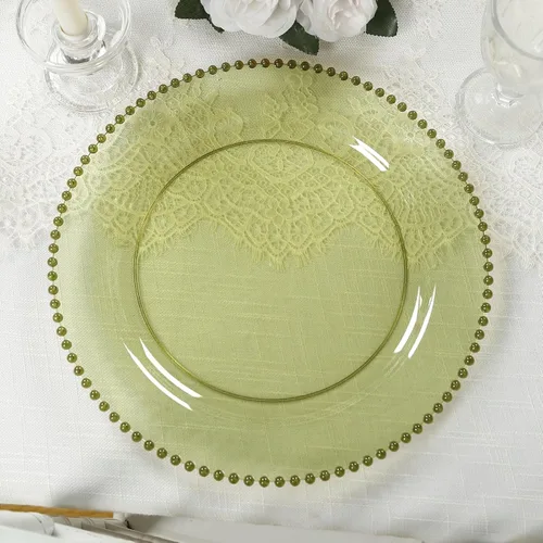 Vista 17 de Efavormart - Paquete de 10 platos de plástico para aperitivos de postre en oro ámbar con borde de cuentas, platos redondos desechables para ensalada