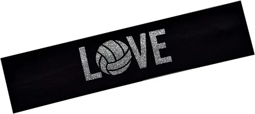 Vista 3 de Funny Girl Designs Juego de 3 diademas de algodón elástico con diamantes de imitación para fanáticos de voleibol