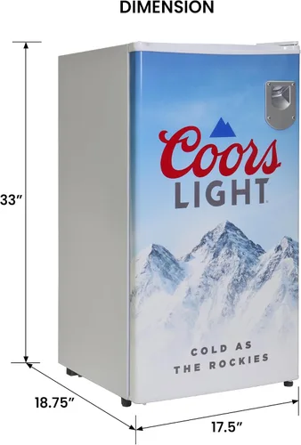 Vista 11 de Koolatron Coors Light Rocky Mountain - Refrigerador compacto con abridor de botellas, 90 L/95 cuartos de galón, 3.2 pies cúbicos para aperitivos