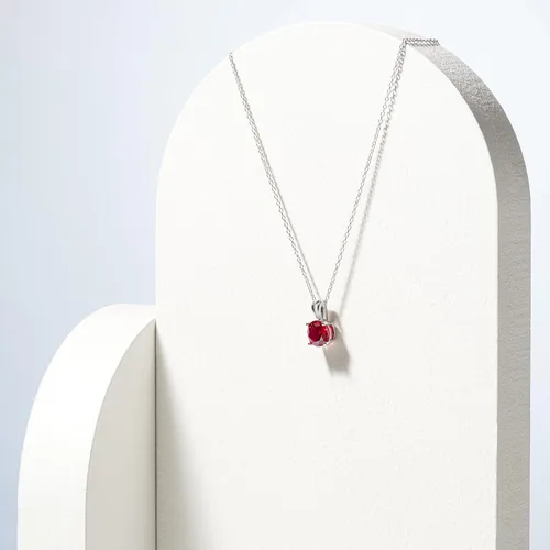 Vista 10 de Amazon Essentials Collar con colgante de piedra natal de corte redondo de plata de ley de 18 pulgadas (anteriormente colección Amazon)