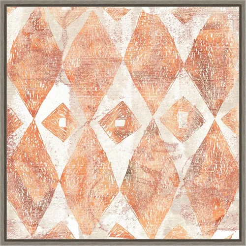 Vista 14 de Amanti Art Framed Canvas Wall Art 16x16 Red Earth Textile VI by June Erica Vess, Framed Wall Art Canvas, Abstract Artwork, Traditional Decor, Small