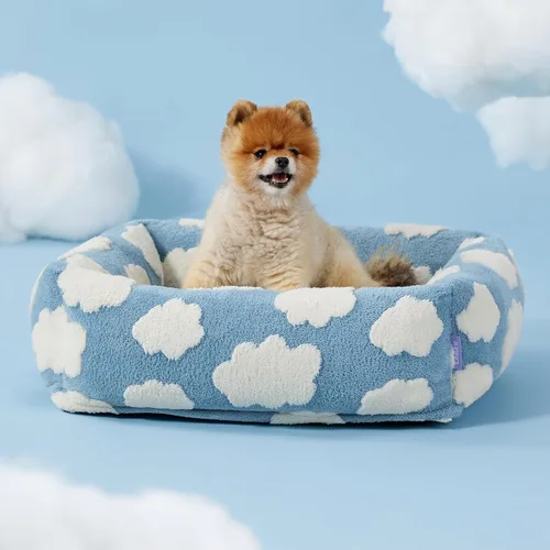 Vista 6 de LE SURE - Linda cama lavable para perros pequeños, jacquard, 25 x 21 x 7 pulgadas