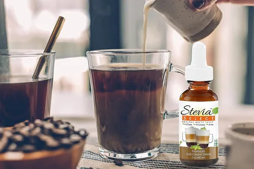 Vista 5 de Stevia Drops Vanilla & Irish Cream Con Extracto de Stevia Puro Sustituto de Azúcar Keto Sin Azúcar Stevia Paquete de 3