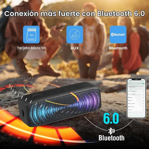 Vista 3 de NOBIS Altavoces Bluetooth inalámbricos de 20 W, altavoz impermeable IP68, hasta 24 horas de reproducción, emparejamiento TWS, Bluetooth 6.0, modo