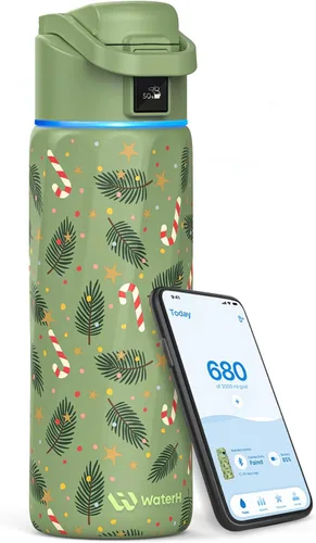 Vista 24 de WaterH BOOST - Rastreador inteligente de botellas de agua con recordatorio Negro