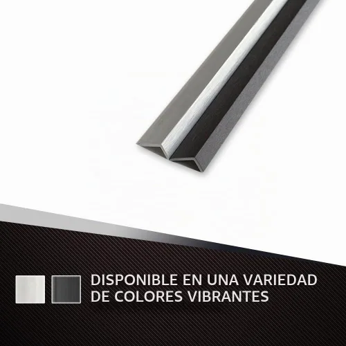 Vista 6 de OUZUGIE Paquete de 8 paneles de slat de 57 pulgadas, panel de pared WPC, protector de esquina para rejilla baja (plata metálica)