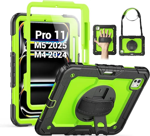 Vista 40 de SEYMAC para iPad Pro de 11 pulgadas Funda M5 2025/M4 2024, Funda Protectora Resistente a Prueba de Golpes con Protector de Pantalla, Soporte