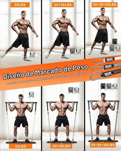 Vista 5 de Tabla Push Up, accesorios de fitness con bandas de resistencia