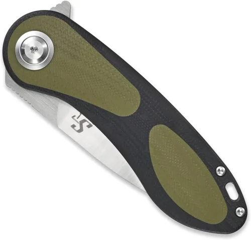 Vista 4 de Sitivien ST139 Sandvik 14C28N - Cuchillo plegable de hoja de acero, mango G10, cuchillos de herramientas EDC para acampar al aire libre, senderismo