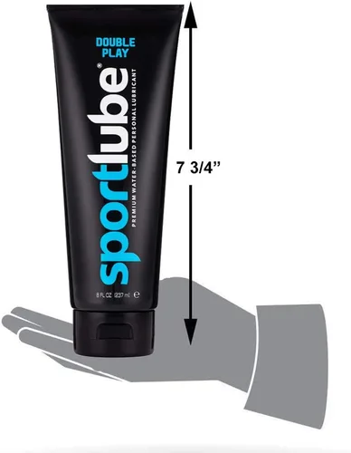 Vista 3 de Double Play - Lubricante personal a base de agua de alta calidad, tubo de 8 onzas, lubricante sexual íntimo para hombres, mujeres y parejas