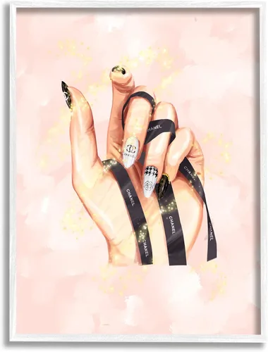 Vista 9 de Stupell Industries Esmalte de uñas glamuroso estilo de moda a mano, diseño de Ziwei Li