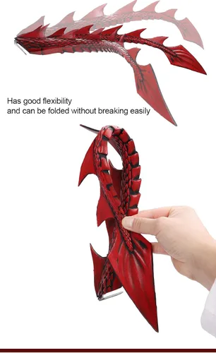 Vista 4 de Himine Alas de dragón Props Cosplay Wing con cola