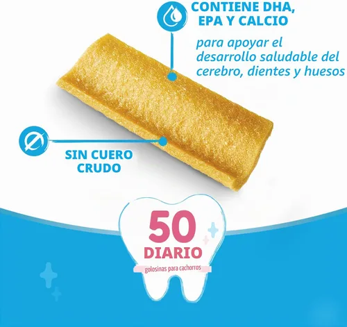 Vista 3 de Dentalife Masticables de dentición para cachorros para perros pequeños de 3 meses en adelante, sabor a pollo, 1.08 libras, 50 masticables - Bolsa