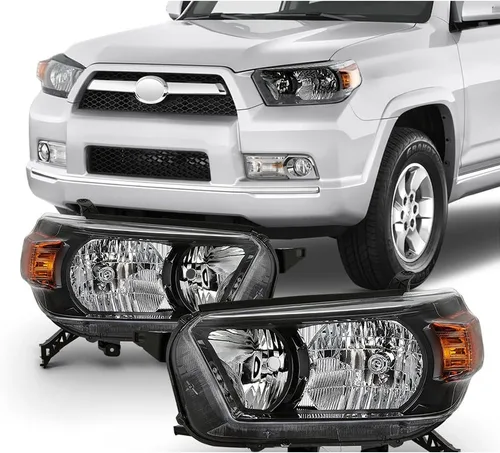 Vista 2 de Faro delantero transparente carcasa negra para Toyota 4Runner 2010