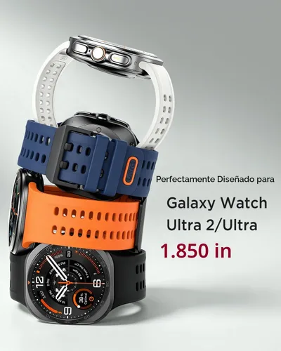 Vista 2 de Miimall Correa de silicona para Galaxy Watch Ultra 2/1 2026, resistente, transpirable, suave, deportiva, correa de repuesto impermeable, correa 1