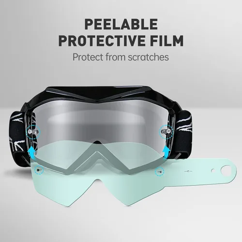 Vista 3 de Gafas de Motocross para Niños y Jóvenes - Gafas Off Road para Bicicleta de Cross y Motocicleta MX con Lentes de Protección UV Antiempañamiento