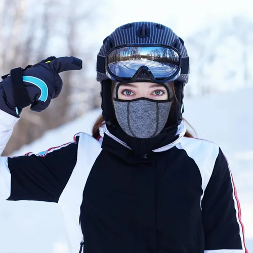 Vista 7 de Pasamontañas de esquí, máscara facial cálida para clima frío, invierno, esquí, snowboard, motociclismo, pesca en hielo, hombres