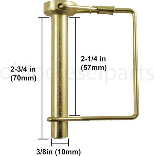 Vista 2 de Pasador de bloqueo de eje cuadrado PTO 3/8" x 2-1/4" (paquete de 3)